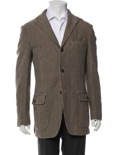 Pre-owned Etro Tweed Pattern Sport Coat In Neutrals