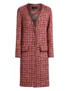 Etro Checked Cotton And Wool-blend Coat In Red