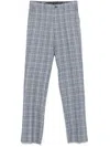 Etro Tweed Trousers In Blue