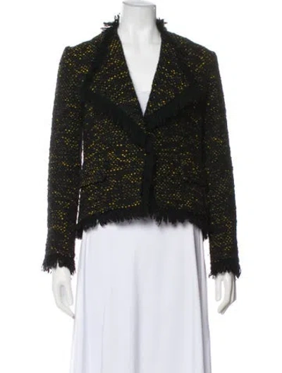 Pre-owned Etro Tweed Tweed Pattern Evening Jacket In Black