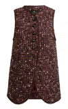 Etro Tweed Vest In Multi