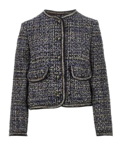 ETRO TWEED-EFFECT BUTTON-UP JACKET