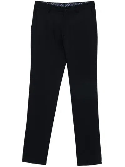 Etro Twill Trousers In Blue