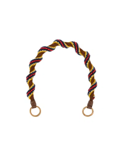 Etro Twisted Beaded Bag Strap In Blue