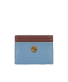 Etro Two-color Leather Clip In Money Blue