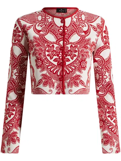ETRO TWO-TONE CROPPED CARDIGAN