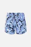 Etro Paisley Print Swim Shorts In Blue
