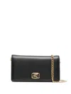 Etro Unicorn-logo Leather Crossbody Bag In Black