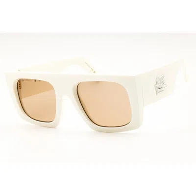 Etro Unisex Beige Rectangular Sunglasses Screen In ["beige"]