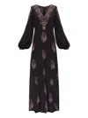 Etro V-neck Maxi Dress In Black