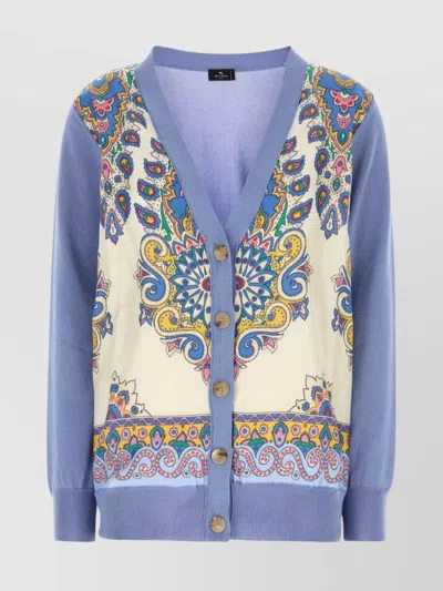 Etro V-neck Patterned Cardigan With Long Sleeves