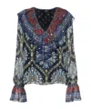 Etro Graphic-print Crepe Blouse In Multicolor