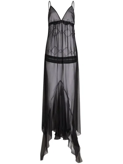 Etro Maxikleid Mit V-ausschnitt In Schwarz