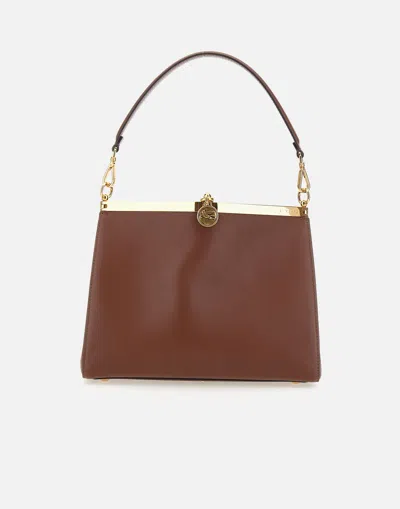 Etro Vela Chocolate Calfskin Shoulder Bag