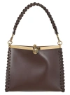 Etro Medium Vela Leather Shoulder Bag In Brown