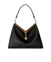 Etro 'small Vela' Black Shoulder Bag With Logo And Pegasus Charm In Black