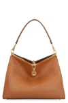Etro Large Vela Leather Shoulder Bag In Brown