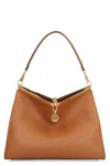 Etro Large Vela Leather Shoulder Bag In Saddle Brown