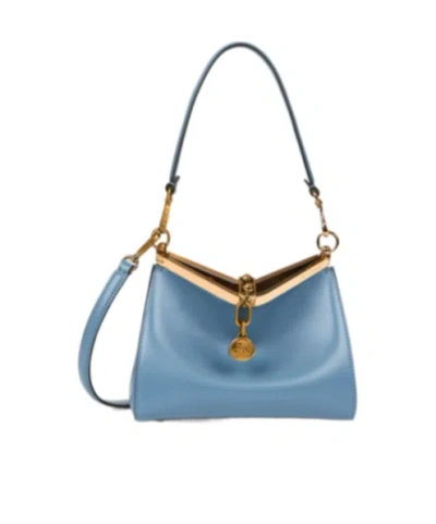 Etro Vela Logo Charm Mini Shoulder Bag In Blue