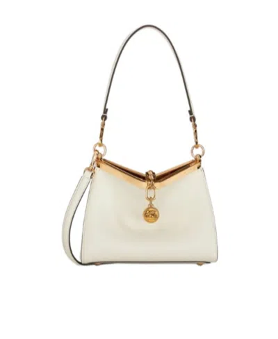 Etro Vela Logo Charm Mini Shoulder Bag In White