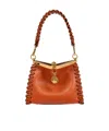 Etro Medium Vela Decorative Stitch Shoulder Bag In Brown