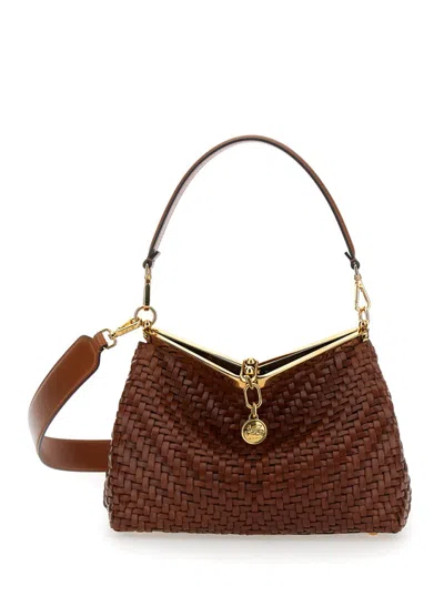 Etro Vela Medium Handbag In Brown