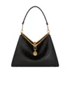 Etro 'small Vela' Black Shoulder Bag With Logo And Pegasus Charm In Black