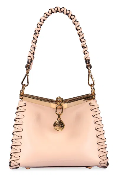 Etro Vela Mini Leather Shoulder Bag In Pink