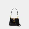 Etro Small Vela Leather Shoulder Bag In Black
