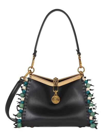 Etro Vela Small Shoulder Bag In Black