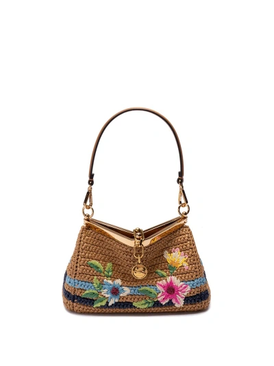 Etro `vela` Small Shoulder Bag In Brown