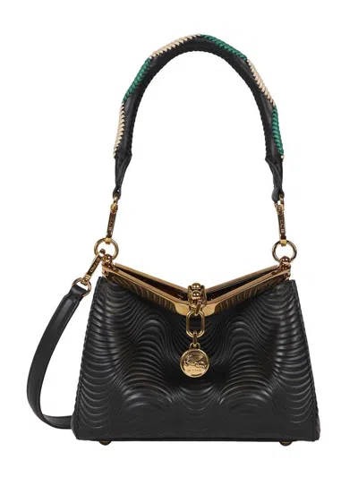 Etro Vela Small Tote In Black