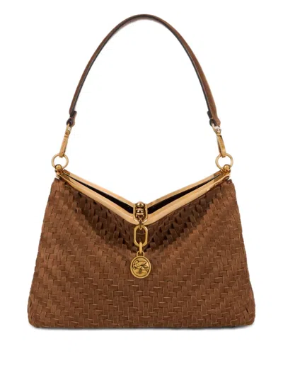 Etro Vela Tote Bag In Brown