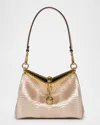 Etro Vela Wavy Laminated Leather Shoulder Bag