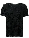 Etro Velvet Appliqué Detail Blouse In Black