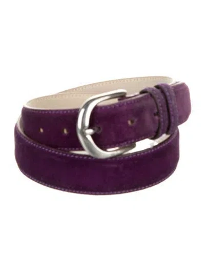 Pre-owned Etro Velvet Belt In Purple