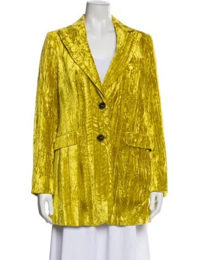 Pre-owned Etro Velvet Blazer In Green
