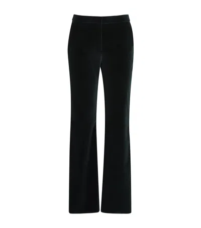 Etro Velvet Bootcut Trousers In Black