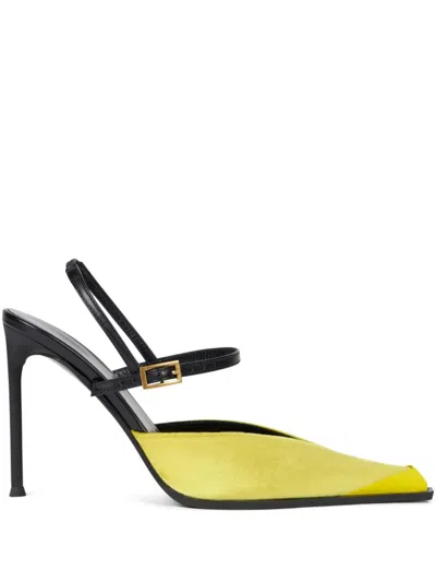 Etro Velvet Buckled Pumps In Gelb
