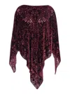 Etro Paisley Silk-blend Velvet Poncho In Red