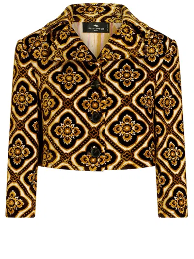 ETRO ETRO VELVET CROPPED JACKET