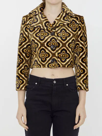 ETRO VELVET CROPPED JACKET