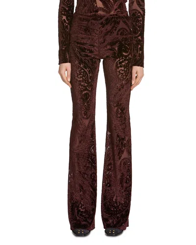 ETRO VELVET FLARED LEG PANTS