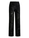 Etro Velvet Floral Trousers In Black