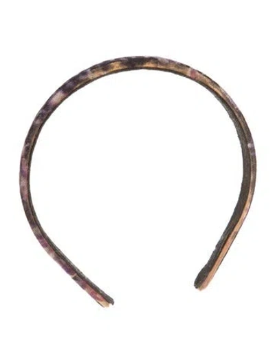 Pre-owned Etro Velvet Headband In Black