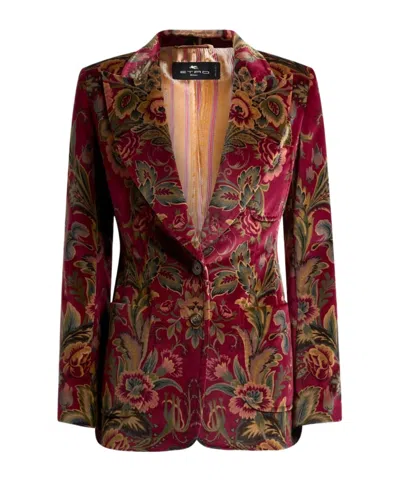 ETRO VELVET JACKET WITH PRINT