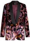 Etro Velvet Jacket With Print In Pink