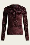 Etro Velvet Tops. In Brown