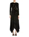 Etro Velvet Paisley Mermaid Maxi Dress In Black