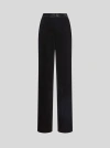 Etro , Velvet Palazzo Trousers, Woman, Black, Size 46 In Black